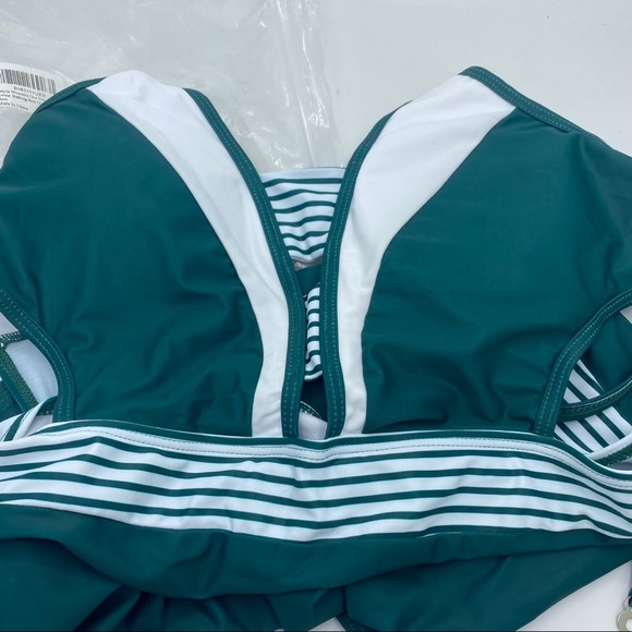 Women's One Piece Tummy Control Deep V Neck Monokini Swimwear Bathing Suit Sz XL - Picture 11 of 11